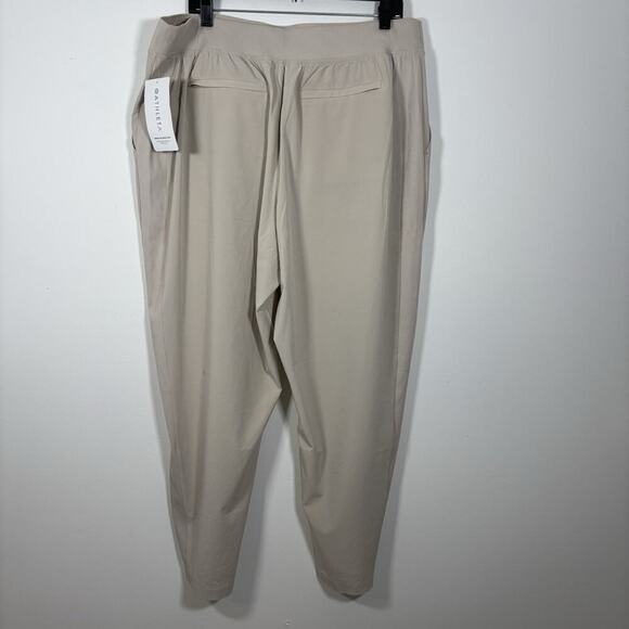 Athleta Brooklyn Ankle Jogger Pants Women 18 Light Khaki Tan Athleisure City NWT - Picture 9 of 10